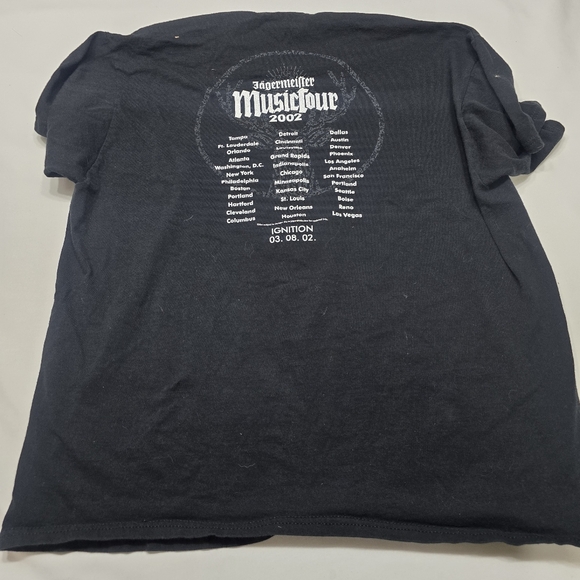 Vintage 2002 Jagermeister Music Tour Black Graphic T-Shirt XL - Picture 6 of 6